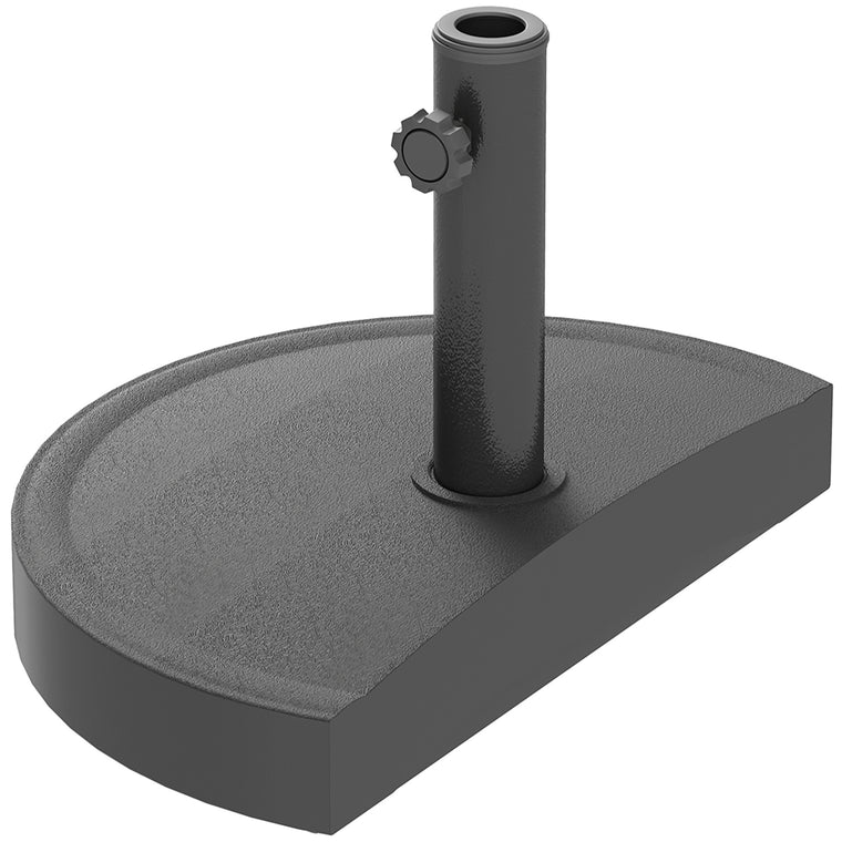 20 lbs Black Resin Half Parasol Base