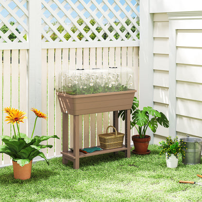 41L Self-Watering Planter Box with Storage Shelf