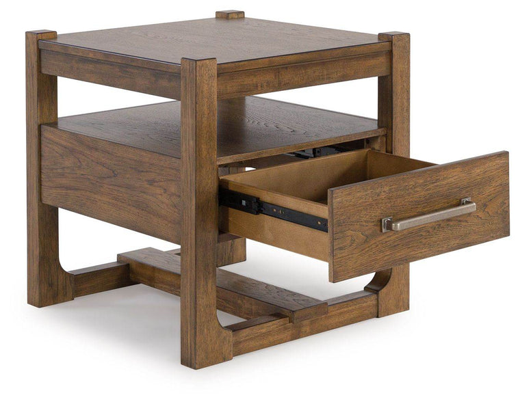 Cabalynn - Light Brown - Square End Table - Forward Furniture