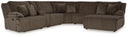 6 Pc. Right Arm Facing Chaise Reclining Sectional