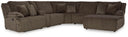 6 Pc. Right Arm Facing Chaise Reclining Sectional