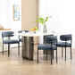 4 Pieces Kitchen Chairs, Modern Dining Chairs w/ Berber Fleece Upholstery and Steel Legs for Living Room, Grey
