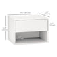 Floating Nightstand Set of 2 with Drawer - White