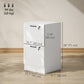 2-Drawer Filing Cabinet with Lock - White