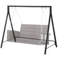 Metal Swing Stand Swing Frame, Hanging Chair Stand Only, 528 LBS Weight Capacity, for Backyard, Patio, Lawn, Black