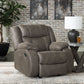 First Base - Gunmetal - Rocker Recliner - Faux Leather