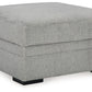 Casselbury - Cement - Ottoman With Storage