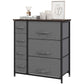 Dresser for Bedroom with 7 Drawers, Chest of Drawers with Metal Frame, Fabric Dresser for Living Room, Dark Grey