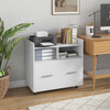 Mobile Filing Cabinet, Rolling File Cabinet with Drawer and Adjustable Hanging Bar for Letter, A4 and Legal Size, White