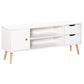 TV Stand for TVs up to 50", TV Cabinet with Shelves, Drawers and Cable Hole, Entertainment Unit for Living Room, White
