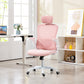 Ergonomic Mesh Office Chair with Lumbar Support - Pink