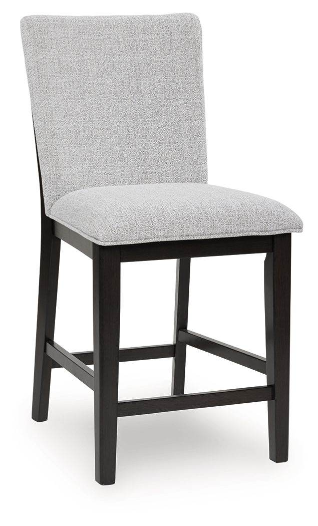 Neymorton - Dark Grayish Brown - Upholstered Barstool (Set of 2) - Forward Furniture