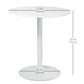 Round Dining Table with Steel Base - White