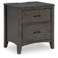 Montillan - Grayish Brown - Two Drawer Night Stand