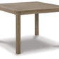 Aria Plains - Brown - Square Dining Table W/Umb Opt