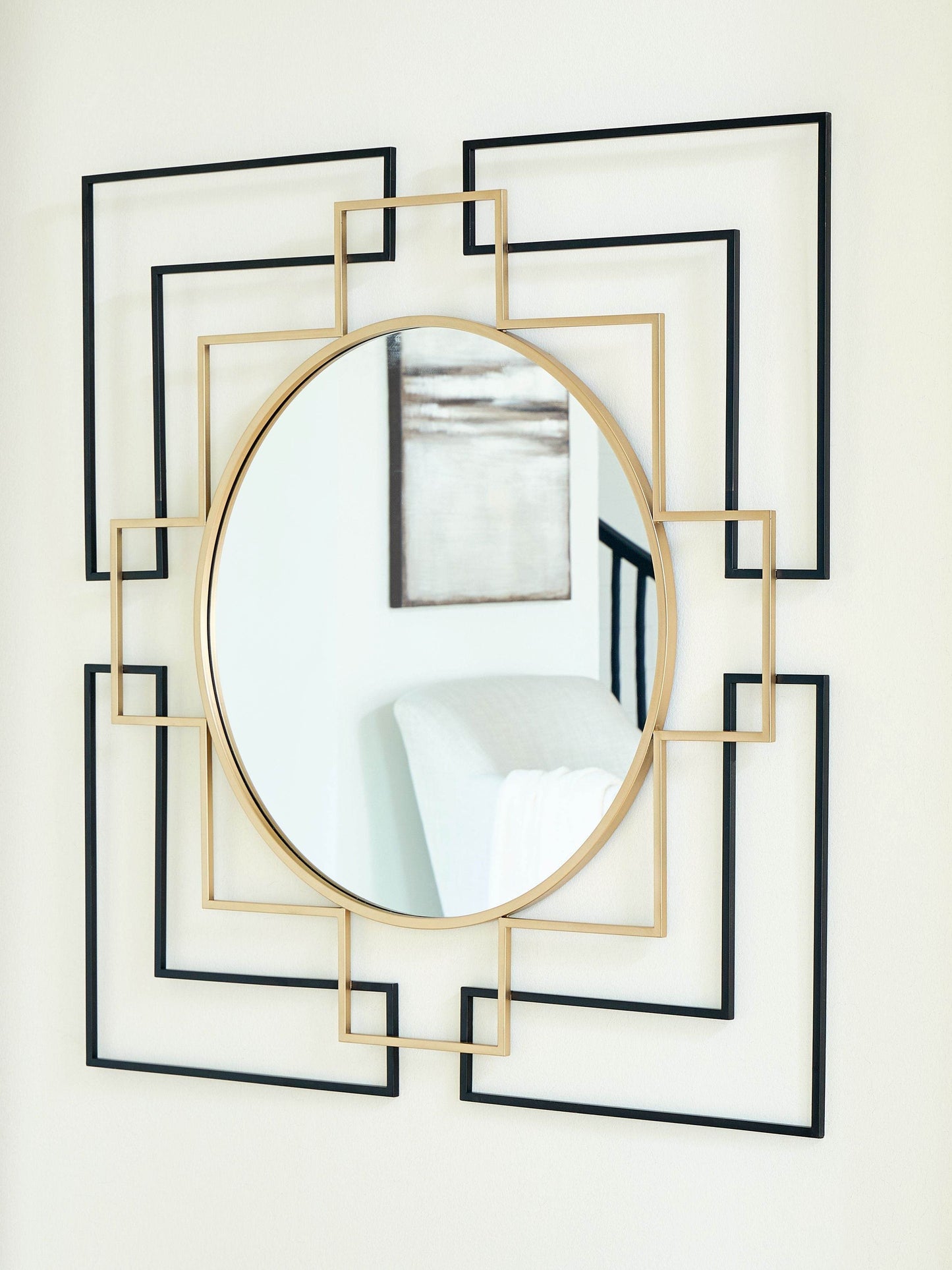 Oceanal - Black / Gold Finish - Accent Mirror - Forward Furniture