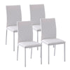 Faux Leather Dining Chairs Set of 4 - White