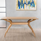 Mid‑Century Modern Rubberwood Dining Table with Spider‑Leg Frame