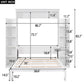 Full Size Murphy Bed with Shelves and LED Lights, Space-Saving Wall Bed with Flexible Slats, 87" L x 81" W x 83.5" H, White