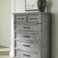 Russelyn - Gray - Five Drawer Chest