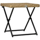 Patio Wicker Coffee Table, Outdoor PE Rattan Garden Folding Side Table, 15.75"x15.75"x15.75", Nature Wood