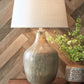 Mari - Gray / Gold Finish - Glass Table Lamp