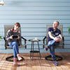 Outdoor Swivel Dining Chairs Set of 2, High Back Swivel Chairs with All Weather Mesh for Deck, Backyard, Poolside, Grey