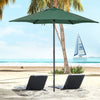 6.6FT Patio Umbrella, Outdoor Parasol with 6 Solid Ribs, Green