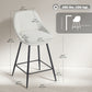 26" Counter Height Barstools Set of 2, Upholstered Swivel Bar Stools with Backrests and Armrests, Cream White