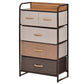 Dresser for Bedroom with 5 Drawers, Chest of Drawers with Metal Frame, Fabric Dresser for Living Room, Multi-Coloured