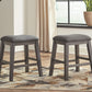 Caitbrook - Gray - Upholstered Stool (Set of 2)