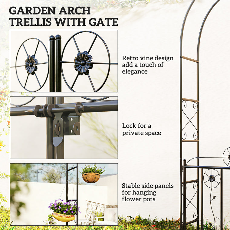 7.4' Garden Arch with Gate