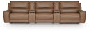 5 Pc. Power Reclining Sectional With Power Armless Recliner And 2 Storage Consoles
