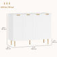 Sideboard Buffet Cabinet with Adjustable Shelves - White