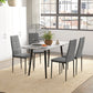 Button-Tufted High-Back Dining Chairs Set of 4 - Grey