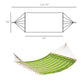 75" Patio Outdoor Hammock, Striped Camping Hammock Lounge Bed Garden w/ Pillow, Green