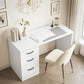 47" Computer Desk with 3 Drawers - White