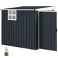 4' x 6' Outdoor Storage Shed, Metal Garden Shed with Window, 2 Vents and Lockable Door, Durable Backyard Tool Storage House for Garden and Patio Use