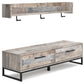 Neilsville - Whitewash - Bench With Coat Rack