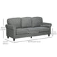 81" 3-Seater Linen Sofa with Nailhead Trim - Grey
