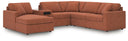 6 Pc. Sectional With Audio System, Laf Corner Chaise