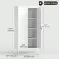 Office Storage Cabinet, Lockable Filing Cabinet with 3 Adjustable Shelves and 2 Doors for Home Office, Garage, White