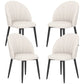 Upholstered Dining Chairs Set of 4 - Cream White