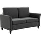 2-Seat Sofa with Wood Legs - Dark Grey