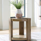 Flangren - Round End Table - Light Brown