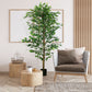 6ft Artificial Trees Ficus, Indoor Fake Plant with Pot, for Home Decor