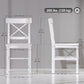 Set of 4 Cross-Back Wooden Dining Chairs - White