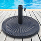 31 lbs Resin Round Market Umbrella Base Holder 19" Decorative Parasol Stand for Patio, Outdoor, Backyard, Bronze