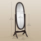 Floor Standing Mirror Full Length Mirror with Adjustable Angle Oval Frame for Dressing Room Bedroom Living Room Coffee