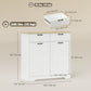 13-Gallon Tilt-Out Trash Cabinet with Drawers - White